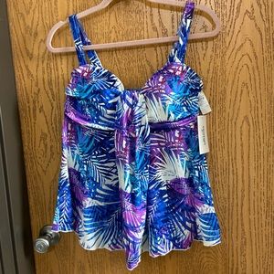 Nwt Flyaway Drape tankini Top Swimsuits For All plus size 20